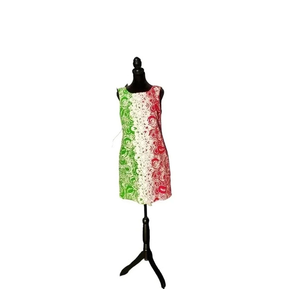 Lilly Pulitzer Jubilee Daiquiri Pink/Green Flam Alama Ding Dong Shift Dress 6 - Picture 3 of 12